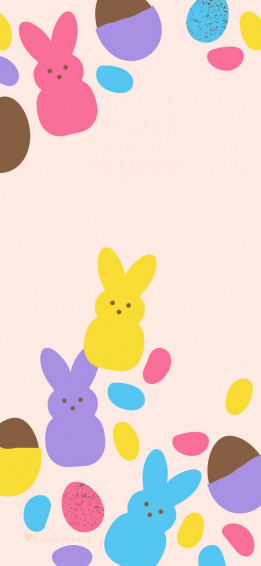 April Easter Candy Calendar Wallpaper Sarah Hearts iPhone