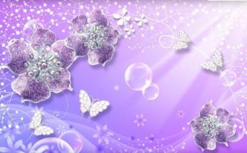 3d Murals Wallpaper For Living Room European Jewelry Purple