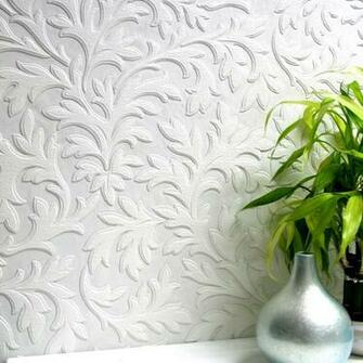 Anaglypta Luxury Textured Vinyl Wallpaper High Leaf Rd80026