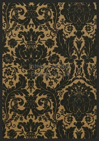Black And Gold Background Damask Wallpaper Rose