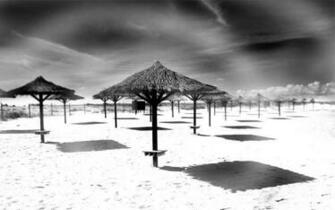 Black And White Wallpaper Beach Landscape HD