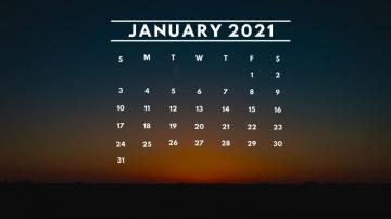 January Calendar Desktop Background Wallpaper