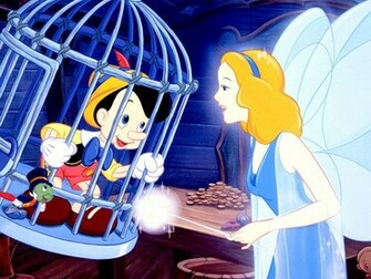 Cartoons Wallpaper Pinocchio Captured
