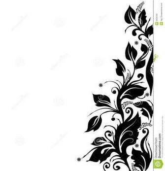 Black And White Floral Border Wallpaper The Art Mad