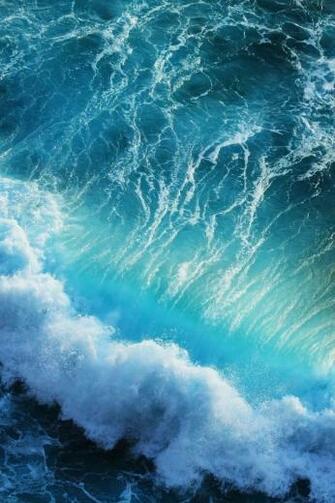 Blue Ocean Waves iPhone Wallpaper