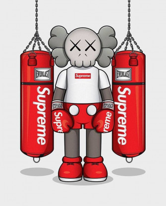 Kaws X Supreme Wallpaper By Mysterysoul Ab