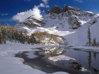 Windows Background Snow Mountain Lake Wallpaper X