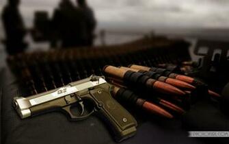 Automatic Guns Or Pistol Desktop Wallpaper
