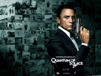 Digital Movie Poster Of James Bond With Browning Hi Power Pistol In