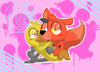 At Foxy X Chica Wallpaper By Creeperchild