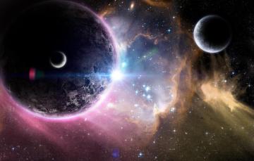 Wallpaper Space Stars Nebula Planet Art Universe