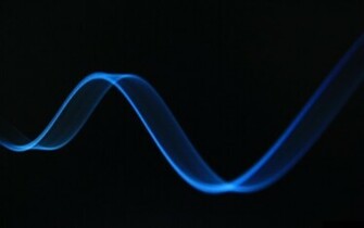 Blue Abstract Lines Black Wallpaper