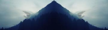 HD Wallpaper Silhouette Of Mountains Aorus Landscape Forest