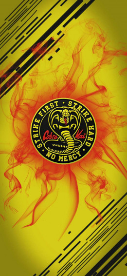 Strike First Hard Cobra Kai Phone Wallpaper