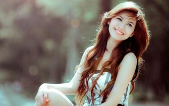 Most Beautiful Girls Smile Wallpaper Long Hair