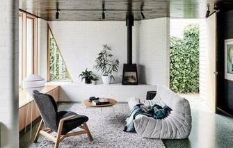 Wallpaper Interior Fireplace Living Room Brunswick West House