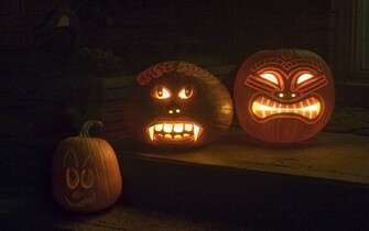 Horrific Pumpkin Lanterns Wallpaper HD