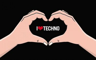 Love Techno Logo Wallpaper I