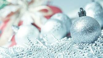Pixel Desktop Wallpaper Silver Glitter Christmas Balls
