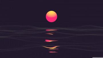Digital Sunset Ultra HD Desktop Background Wallpaper For