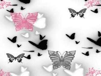 Pink And Black Butterfly Wallpaper High Definition