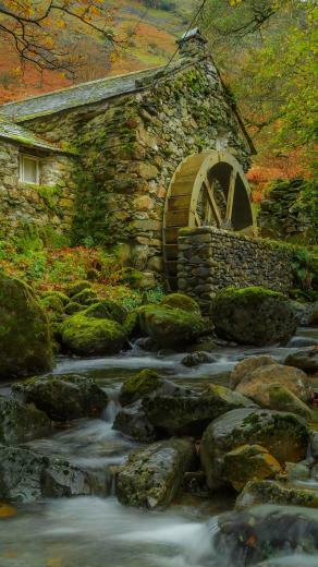 Man Made Watermill Wallpaper Id