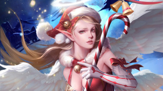 Santa Elf Girl Angel 4k Wallpaper iPhone HD Phone 7970h
