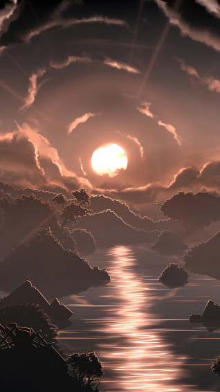 Minimalist Sun Dim Light Clouds 4k Wallpaper iPhone HD Phone 9290f