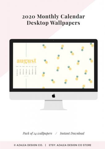 Monthly Desktop Calendars Wallpaper Instant