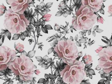 Vintage Flower Wallpaper Pink Rose Design About Murals