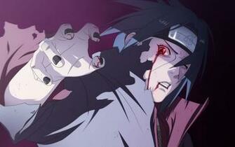 Itachi Uchiha Akatsuki Blood Sharingan Eyes Anime HD Wallpaper Full