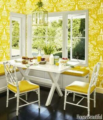 In The Breakfast Room Thanks To Clarence House S Vase Wallpaper