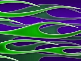 Green Flames Background Purple Closeup