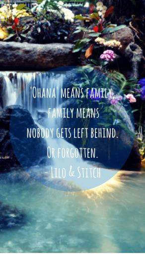 Ohana Means Family Quote Wallpaper