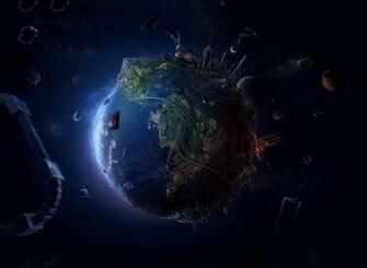 Tablet Future Earth Wallpaper Background