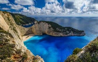 Wallpaper Beach Rocks Island Greece The Ionian Sea Zakynthos