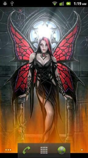 Sexy Gothic Fairy Live Wallpaper Features A