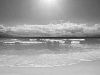 Black And White Wallpaper Beach Landscape HD