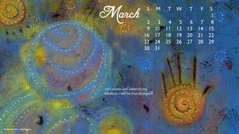 March Desktop Wallpaper Art By Lindy