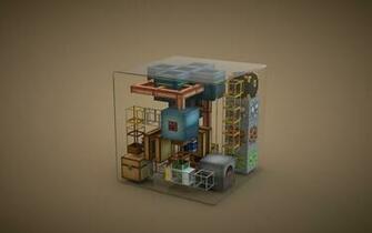 Minecraft 3d Minimal Wallpaper
