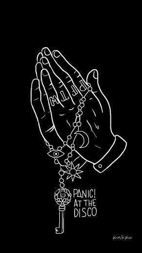 Panic At The Disco Black Logo In