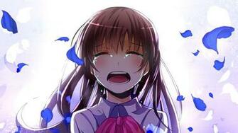 Wallpaper Tears Crying Girl Anime Full HD