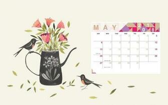 Floral May Calendar Wallpaper Calendars