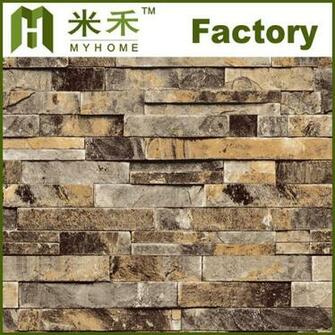 L91302 Popular Pvc Stone 3d Wallpaper Myhome
