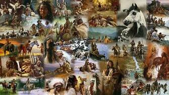 Native American Wallpaper Indians And Wolves Pint