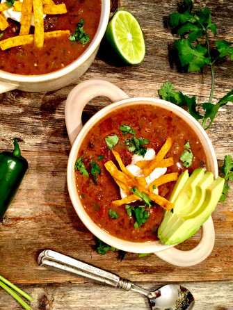 Hearty Black Bean Soup Perfect For A Chilly Day Wallpaper