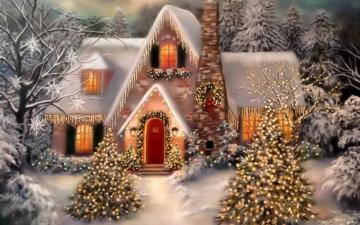 House Decorated For The Holidays