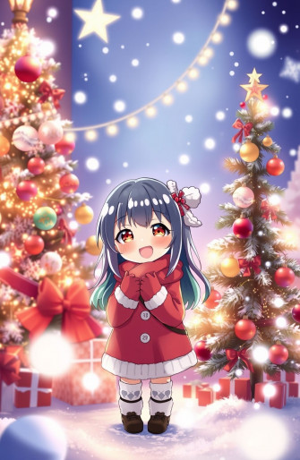 Gacha Christmas Girl Wallpaper