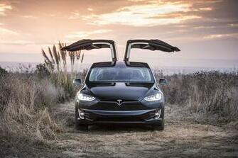Wallpaper Wednesday Tesla Model X Black Red Inside Evs