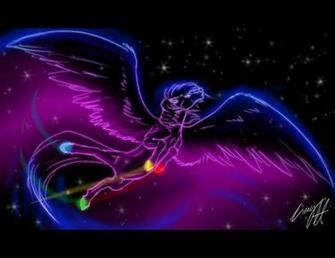 Awesome Neon Animal Background Spread Your Wings Pegasus
